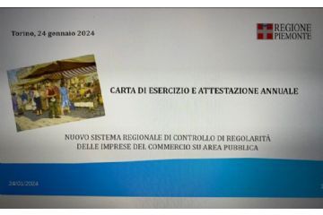 Carta di Esercizio e Attestazione annuale - Nuovo sistema regionale di controllo di regolarit&#224; delle imprese del commercio su area pubblica
